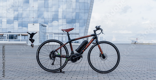 bicycle on a background