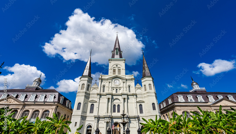 Saint Louis Cathedral Facade New Oreleans Louisiana