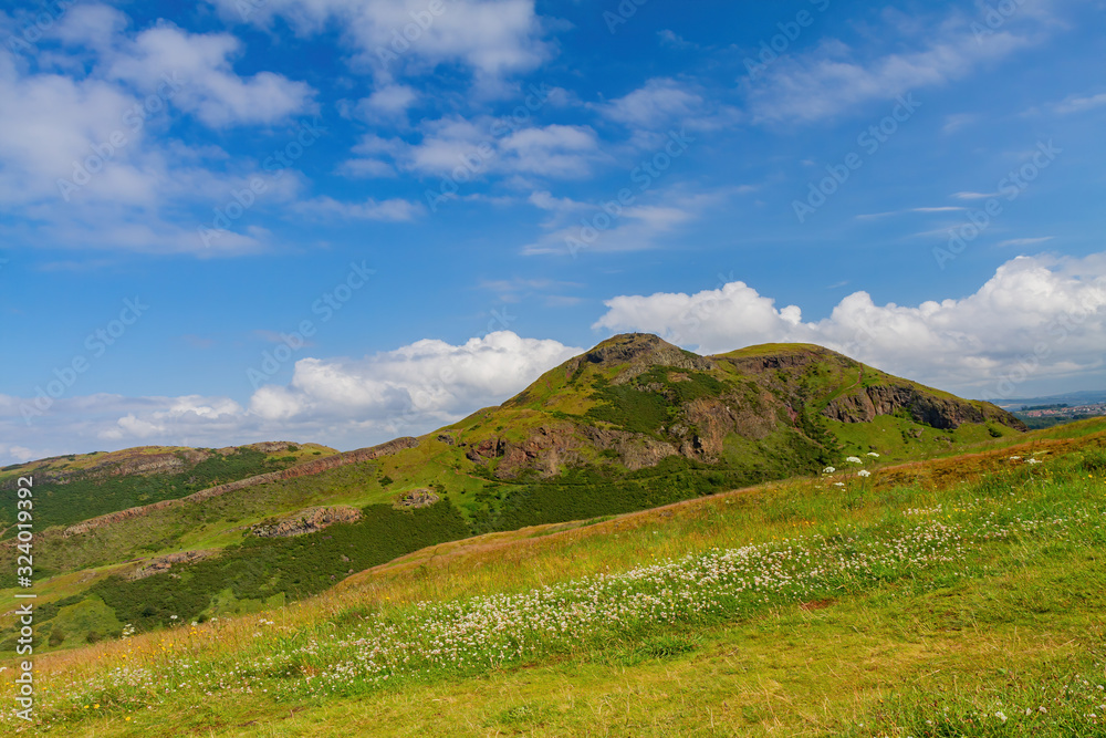 Beautiful natural landscape of Holyrood Park