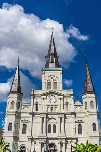 Saint Louis Cathedral Facade New Oreleans Louisiana