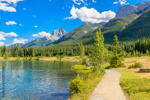 Majestic mountain lake in Canada.