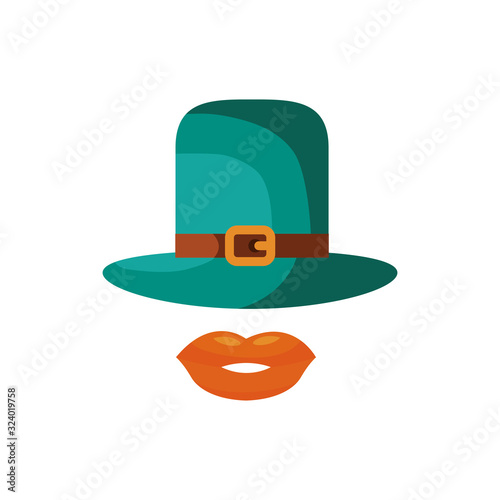 leprechaun hat accessory with female lips detaild style