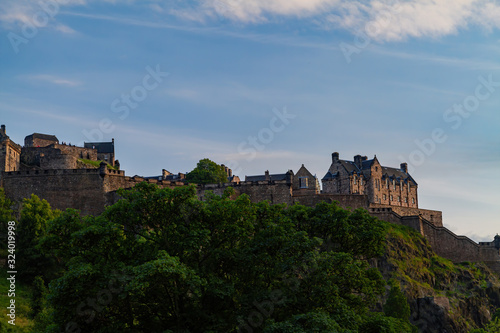 Afternoon sunny view of the Ediburgh Castle