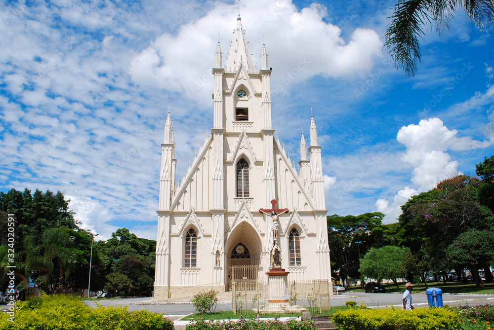 Taubaté, São Paulo, Brazil - April 5, 2009 - Sanctuary of Santa Terezinha, the largest church in Taubaté.
