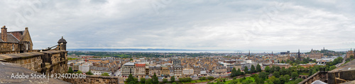 High angle view of the downtown cityscape from the Edinburgh Castle © Kit Leong