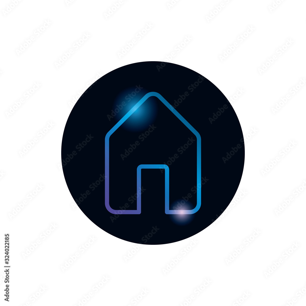 Isolated house gradient style icon vector design Isolated house gradient style icon vector design