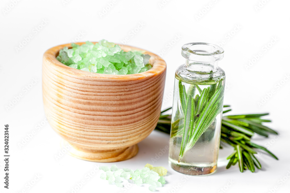 organic cosmetics with extracts of herbs rosemary on white background organic cosmetics with extracts of herbs rosemary on white background