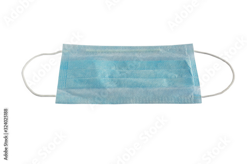 Medical disposable close-up mask. Isolated.