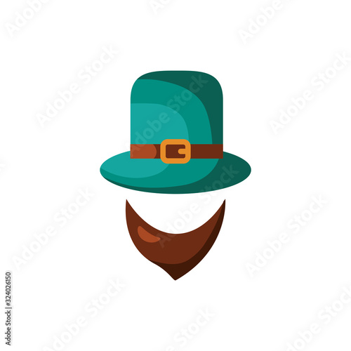 leprechaun hat accessory with beard detaild style