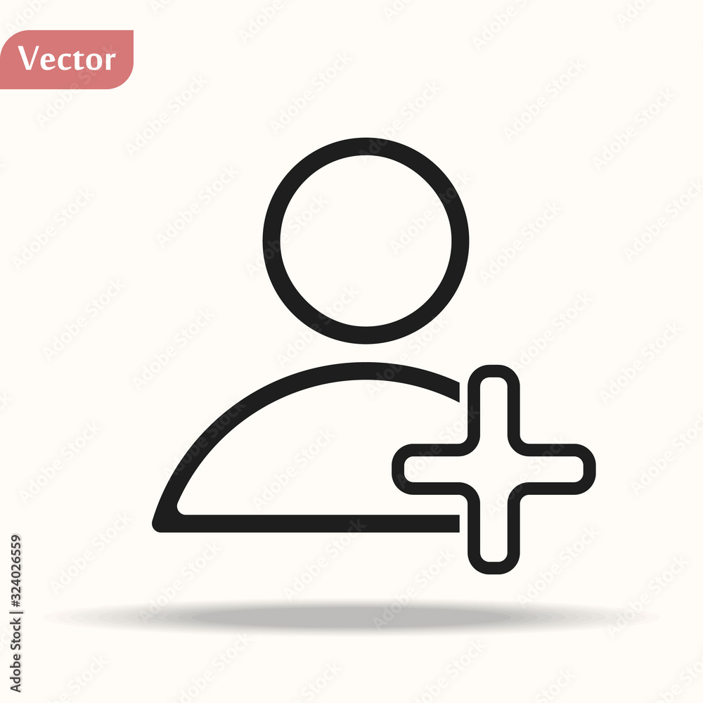 Add user vector icon for social media friend request and design Add user vector icon for social media friend request and design
