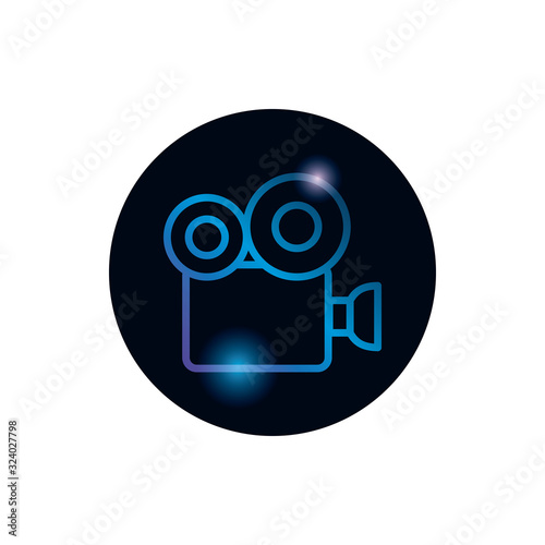 Isolated videocamera gradient style icon vector design