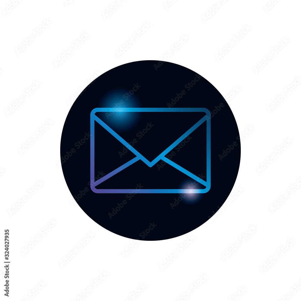 Isolated envelope message gradient style icon vector design Isolated envelope message gradient style icon vector design