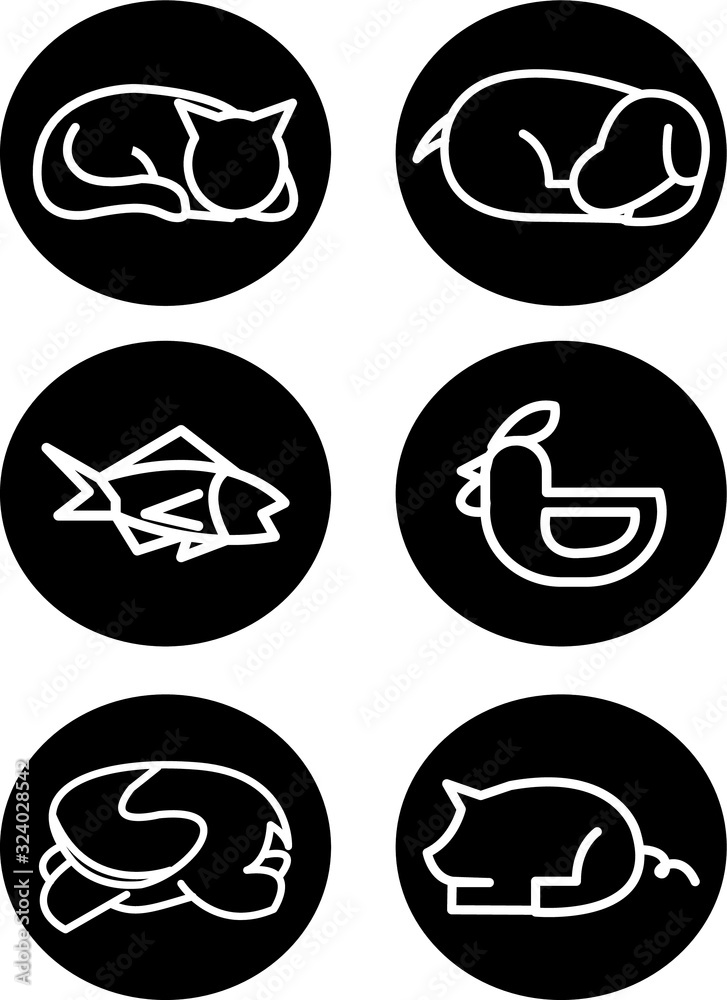 animal set icon animal set icon