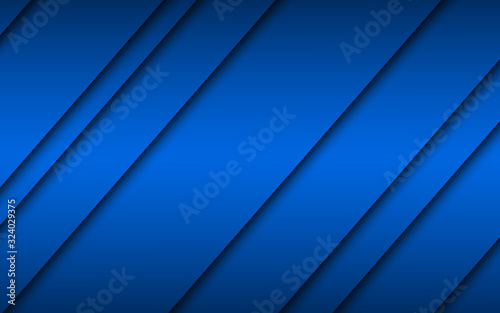Abstract blue background with blue paper layers above each other, modern design template for your business, vector illustration with oblique stripes and lines