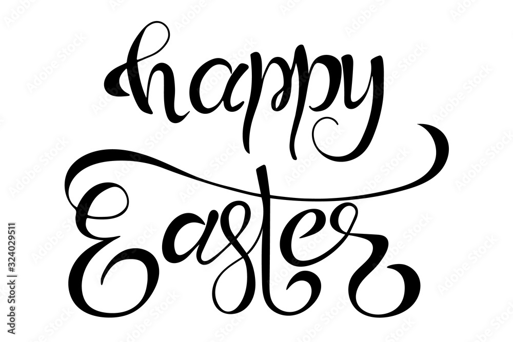 Happy easter lettering hand sketched words Happy easter lettering hand sketched words