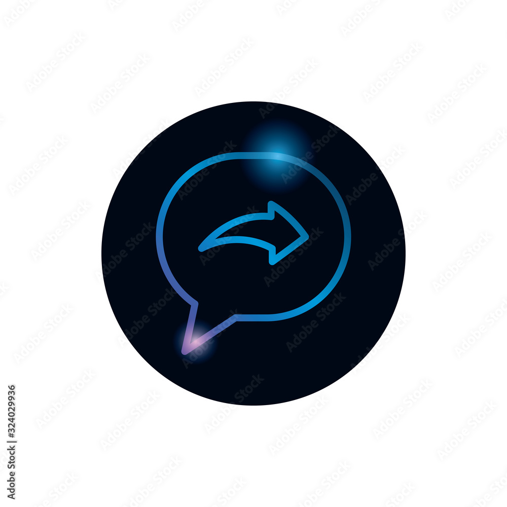 Isolated communication bubble gradient style icon vector design Isolated communication bubble gradient style icon vector design