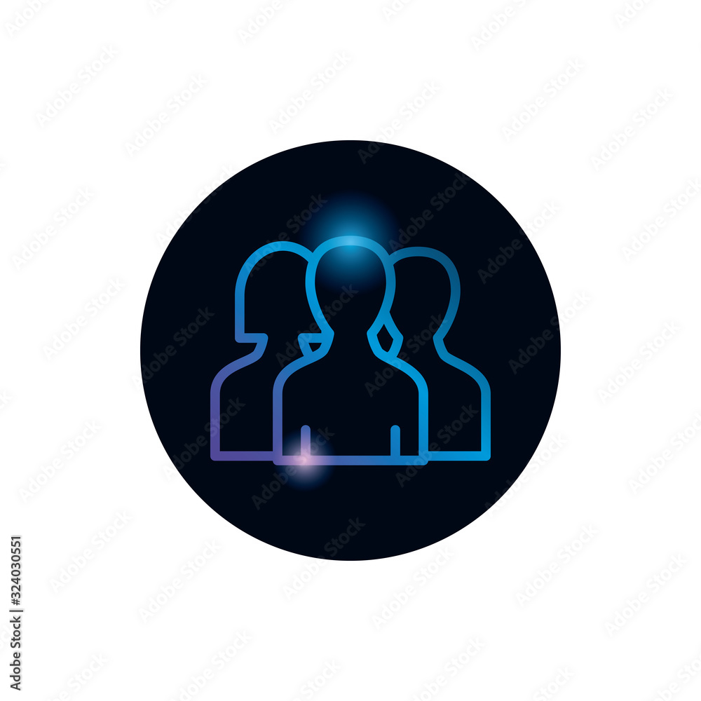 Isolated avatars gradient style icon vector design Isolated avatars gradient style icon vector design