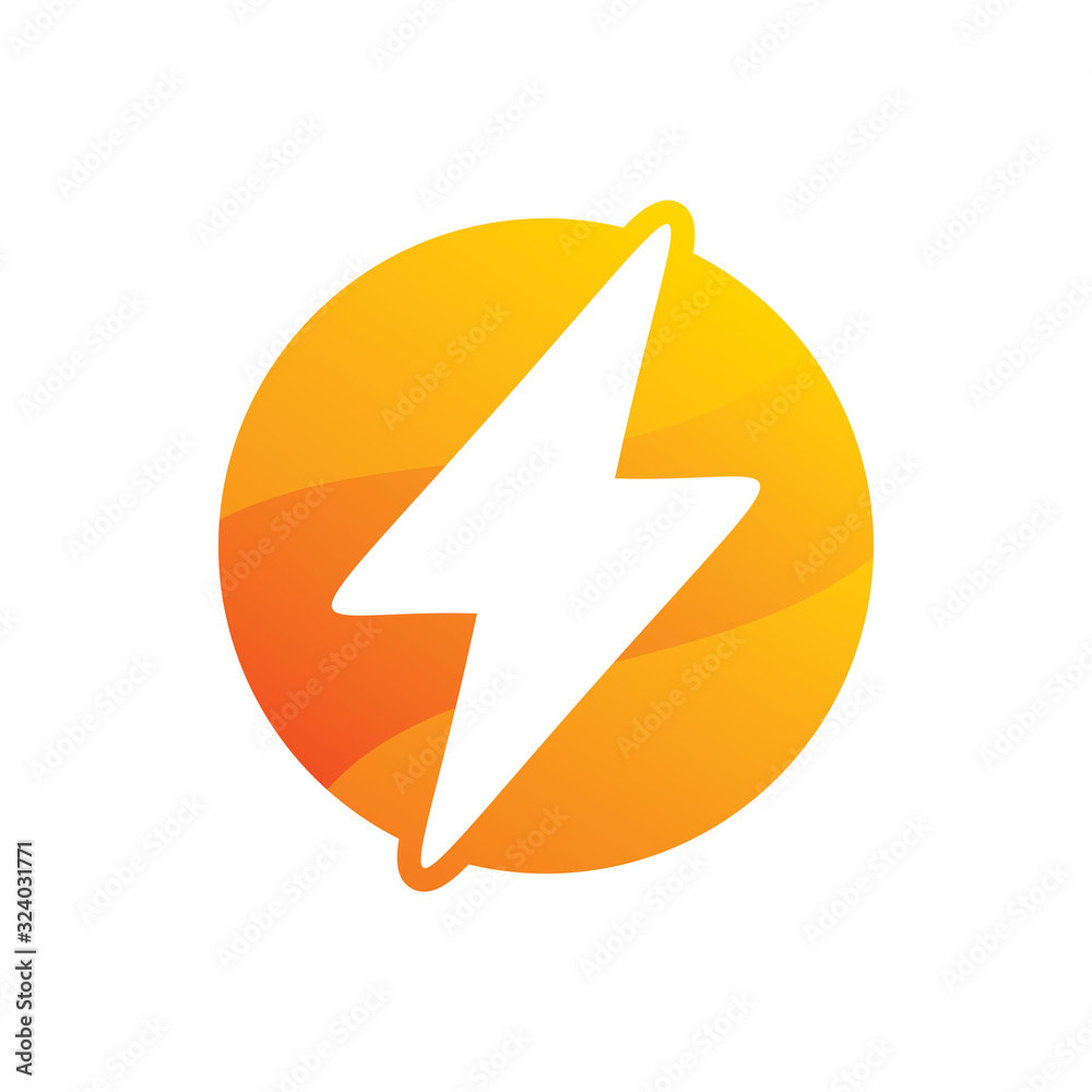 circle color lightning electric energy logo design circle color lightning electric energy logo design