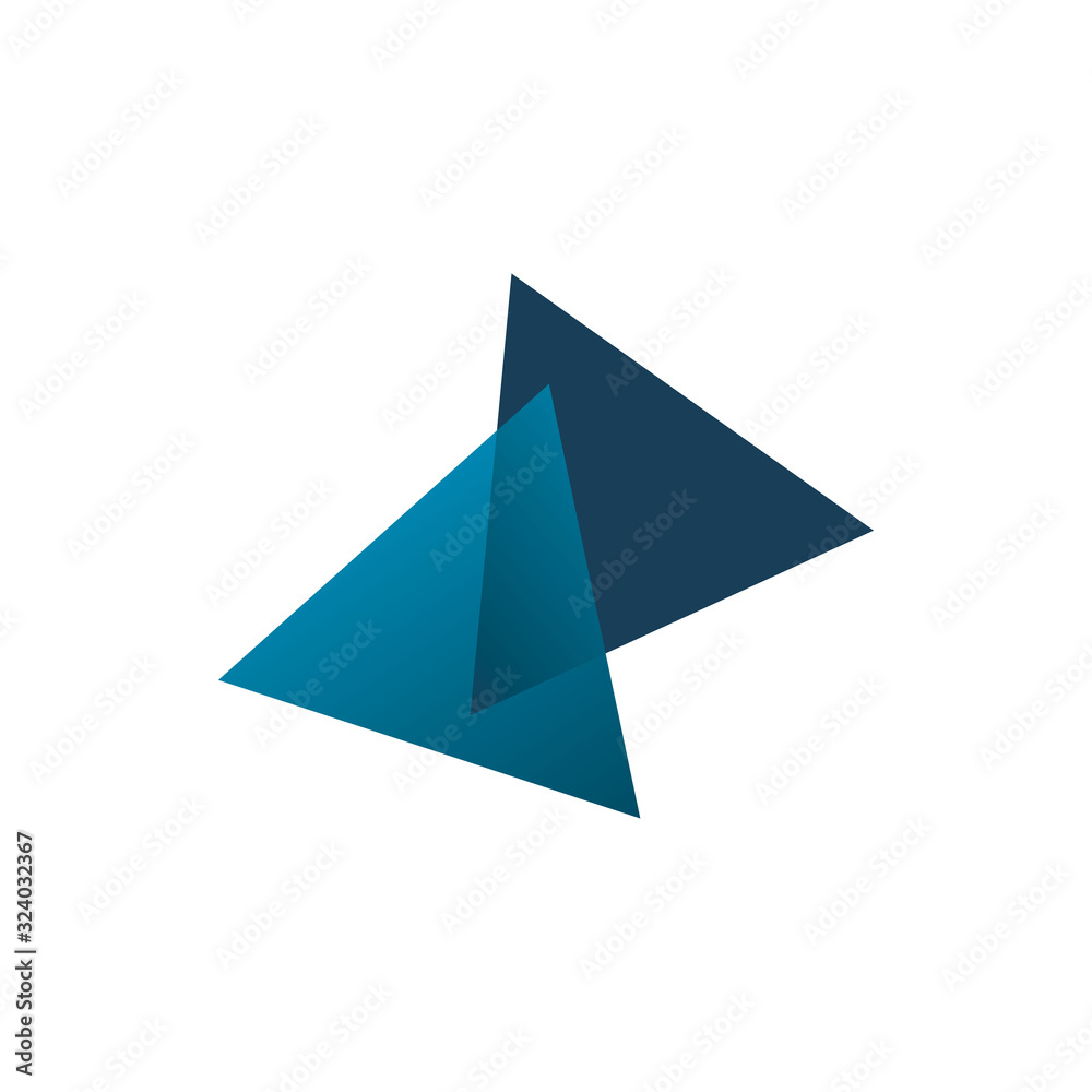 modern blue triangle group color logo design modern blue triangle group color logo design