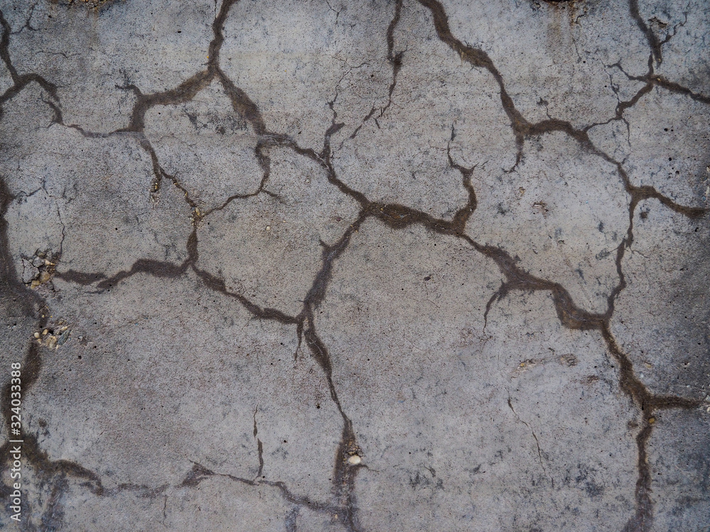 Old grungy texture on wall with cracks. Old grungy texture on wall with cracks.