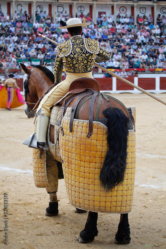 Picador working during a bullfight