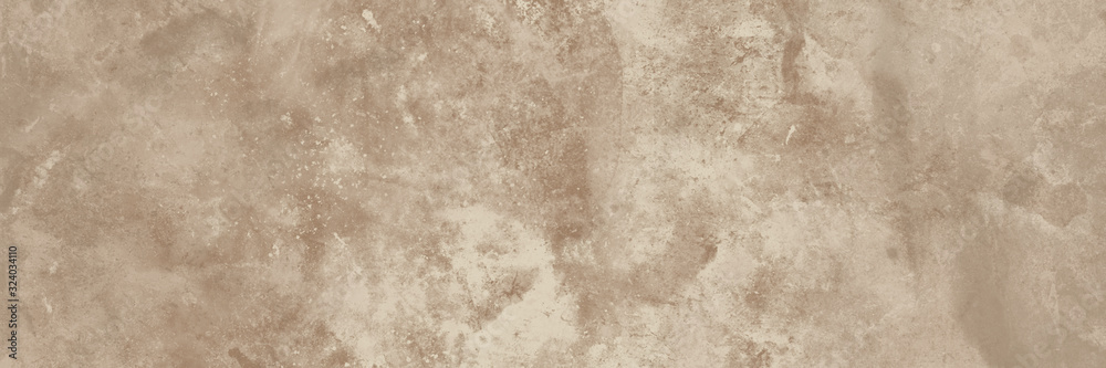 Old beige wall texture abstract background. Panoramic view. - obrazy, fototapety, plakaty 