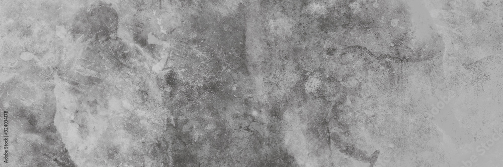 Old wall texture gray abstract background. Panoramic view.