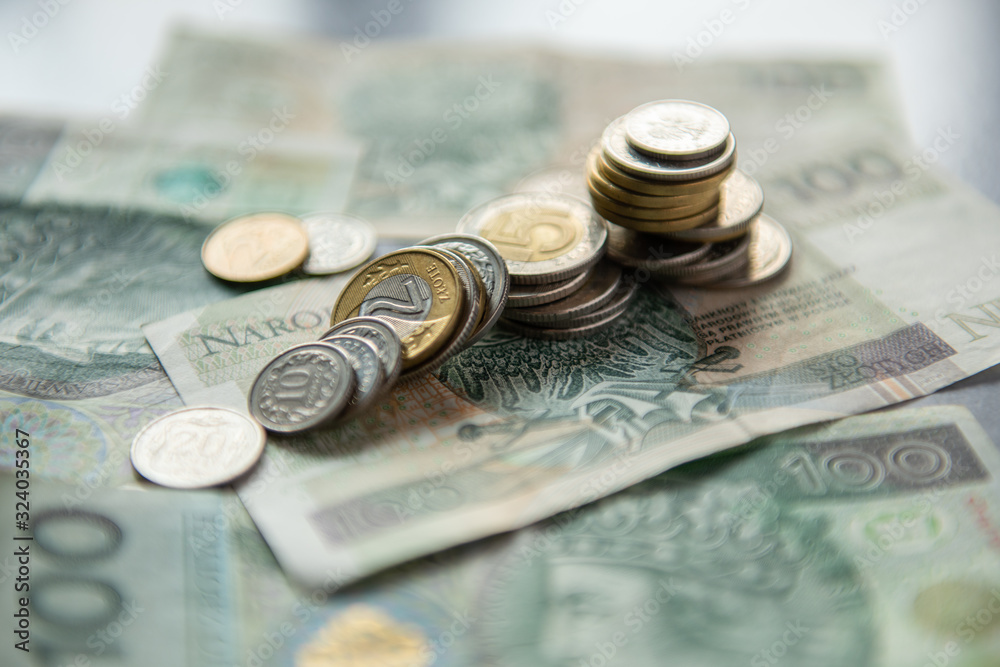 polish cash money currency 100 bank note coins polish cash money currency 100 bank note coins