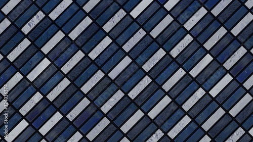 Blue tiles surface texture as background image.