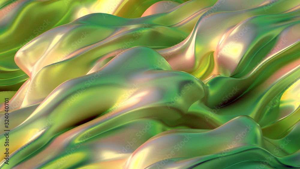Obraz premium Drapery fabric abstraction. 3d illustration, 3d rendering.