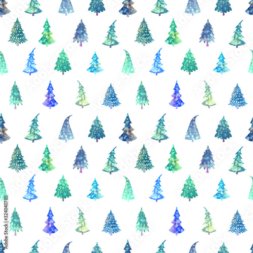 Vector seamless background with fur-tree. Can be used for wallpaper, pattern fills, web page, surface textures, textile print, wrapping paper