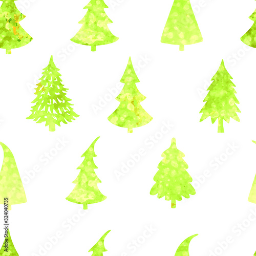 Vector seamless background with fur-tree. Can be used for wallpaper, pattern fills, web page, surface textures, textile print, wrapping paper