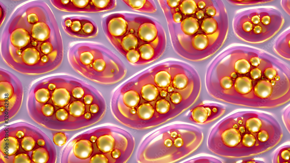 Fototapeta premium Abstract won with grid cells. 3d illustration, 3d rendering.