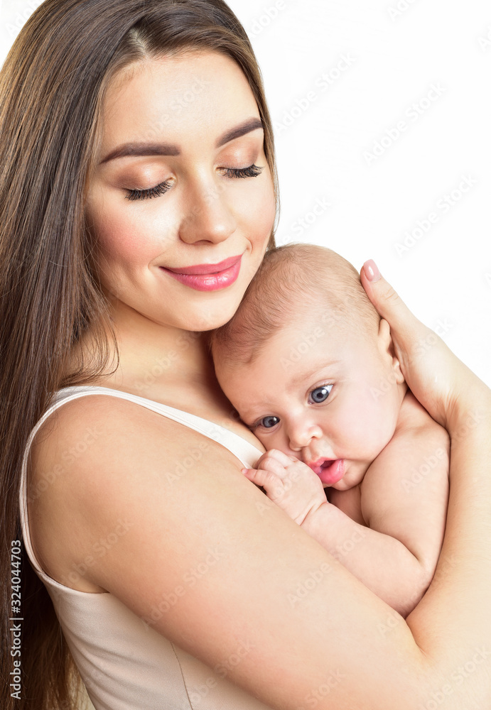 Mother and baby. Happy family. Mom's love and tenderness. Mother and baby. Happy family. Mom's love and tenderness.