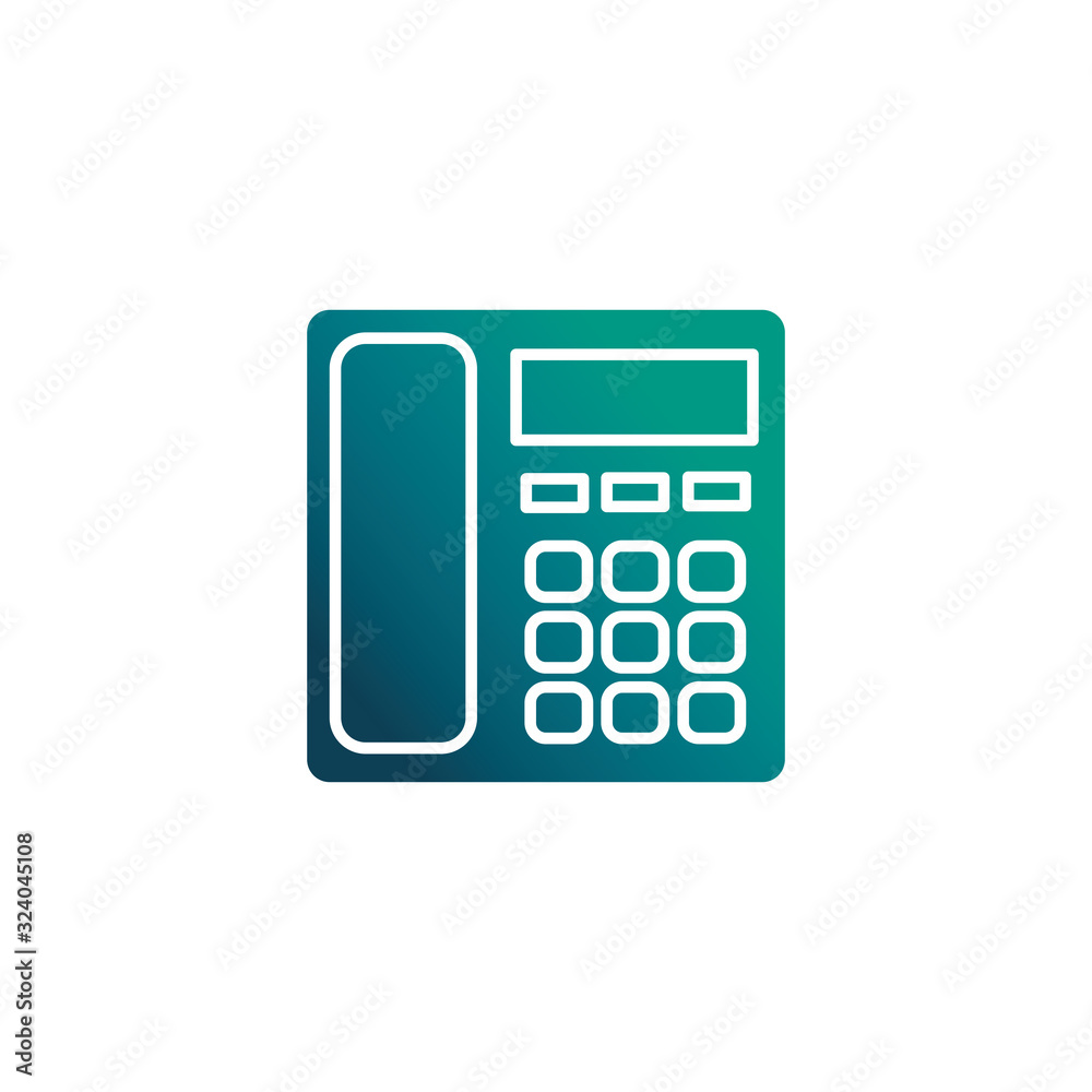 fixed office telephone, gradient style icon fixed office telephone, gradient style icon