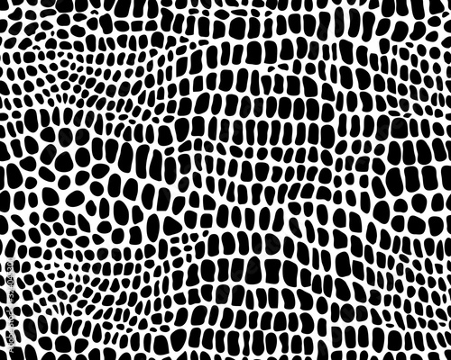 Seamless pattern  of alligator skin on a white background