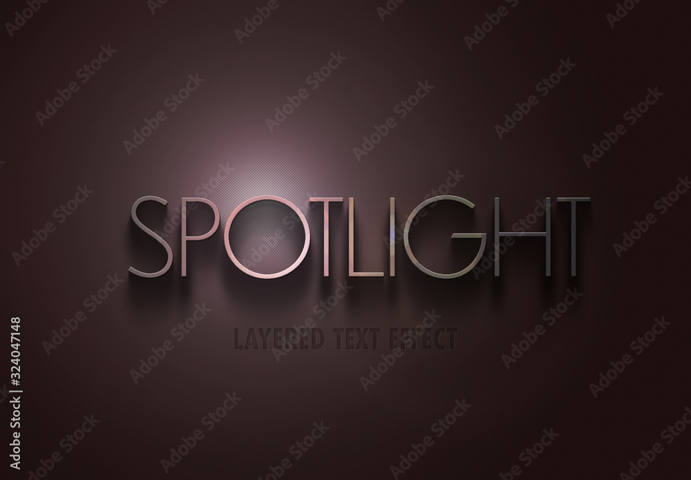 Spotlight Text Effect Mockup Stock Template Adobe Stock
