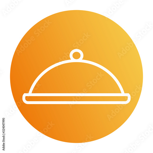 Isolated platter block style icon vector design