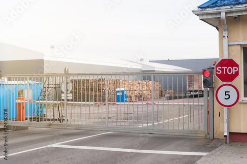 fence at the warehouse