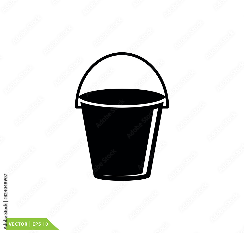 Bucket icon vector logo design template Bucket icon vector logo design template