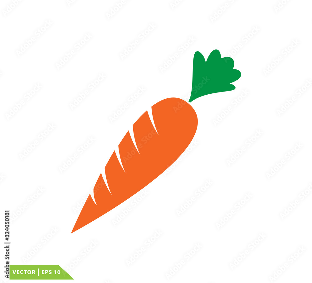 Carrot icon vector logo design template Carrot icon vector logo design template
