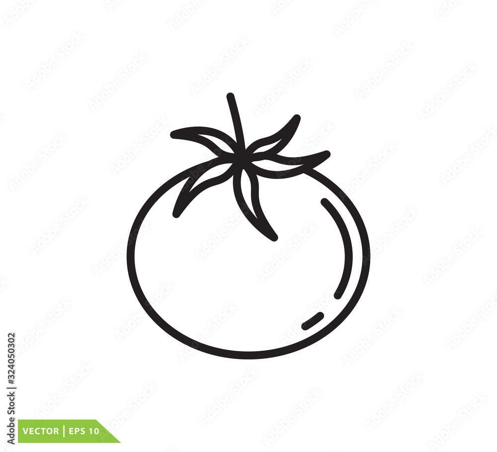 Tomato icon vector logo design template Tomato icon vector logo design template