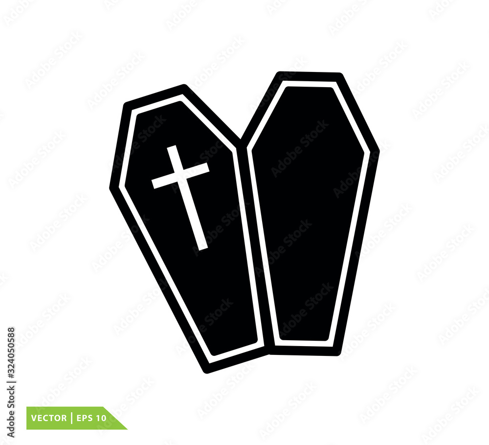 coffin icon vector logo design template coffin icon vector logo design template