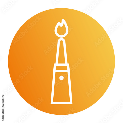Isolated lighter block style icon vector design