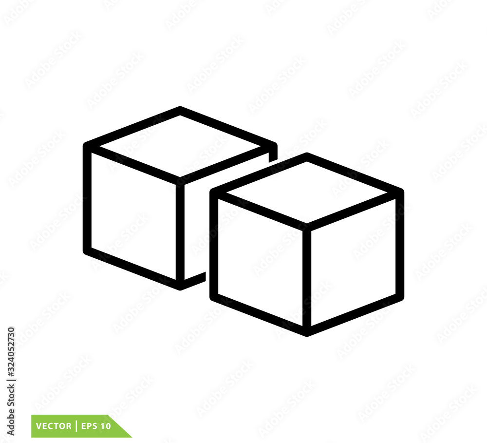 Cube icon vector logo design template Cube icon vector logo design template