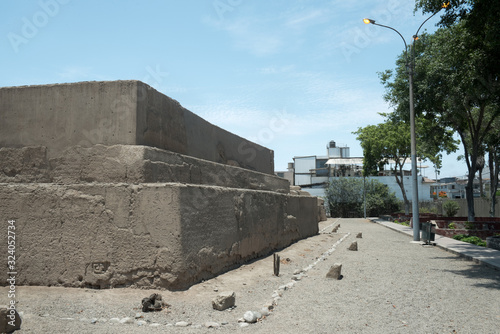 Huaca Santa Catalina located in the district of La Victoria, Lima, Peru. photo