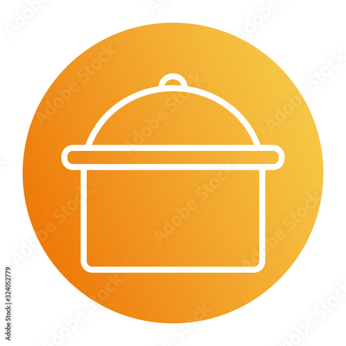 Isolated casserole dish block style icon vector design