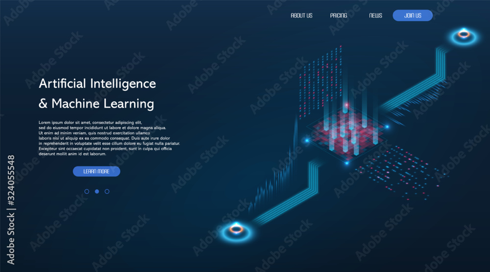 Big data abstract conceptual background. Machine learning algorithms ...