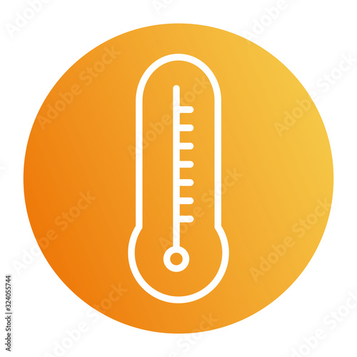 Isolated thermometer block style icon vector design