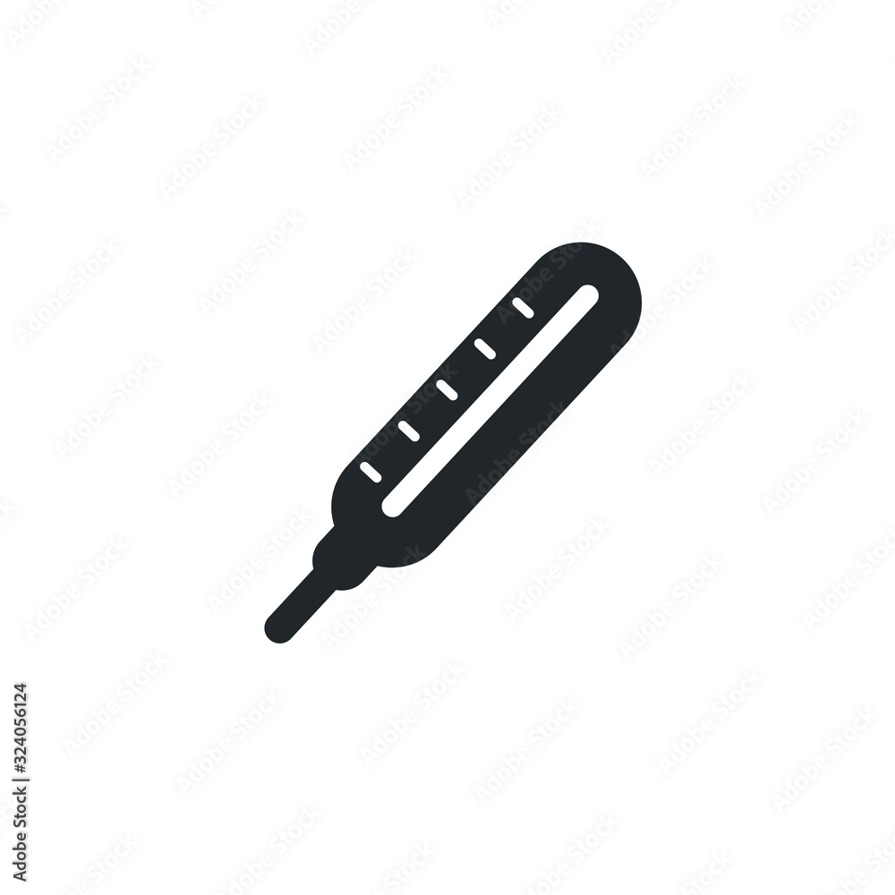 medical instrument thermometer, silhouette style icon medical instrument thermometer, silhouette style icon